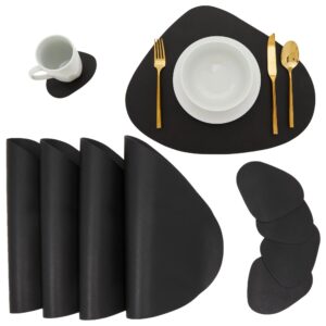 Faux Leather Placemats and Coasters Set (4)