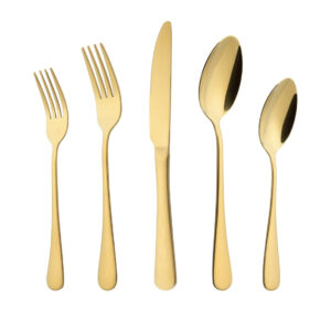 20 Piece Golden Silverware Set
